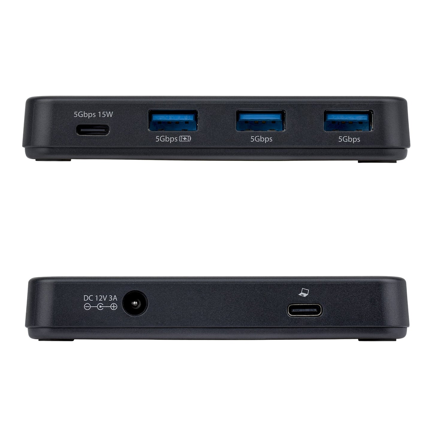 StarTech.com 4-Port USB-C and USB-A Hub, 5Gbps, Self-Powered, 2-in-1 USB-C and USB-A