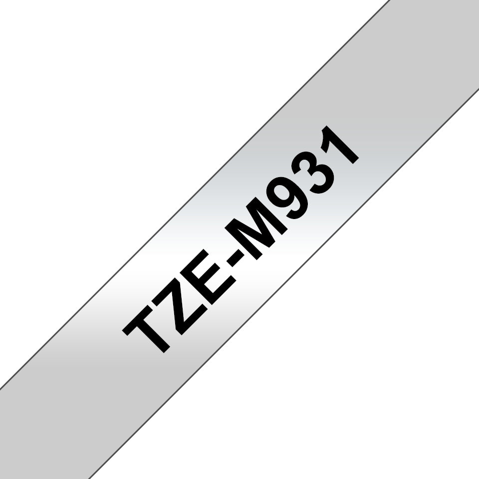 Brother TZE-M931 DirectLabel black on silver matt 12mm x 8m for Brother P-Touch TZ Labels
