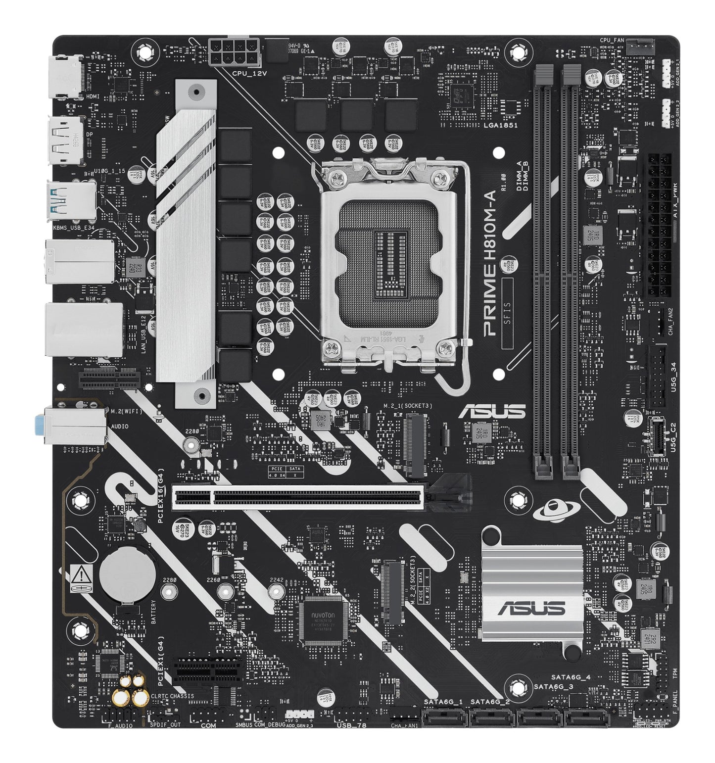 ASUS PRIME H810M-A-CSM Intel H810 LGA 1851 (Socket V1) micro ATX Motherboard