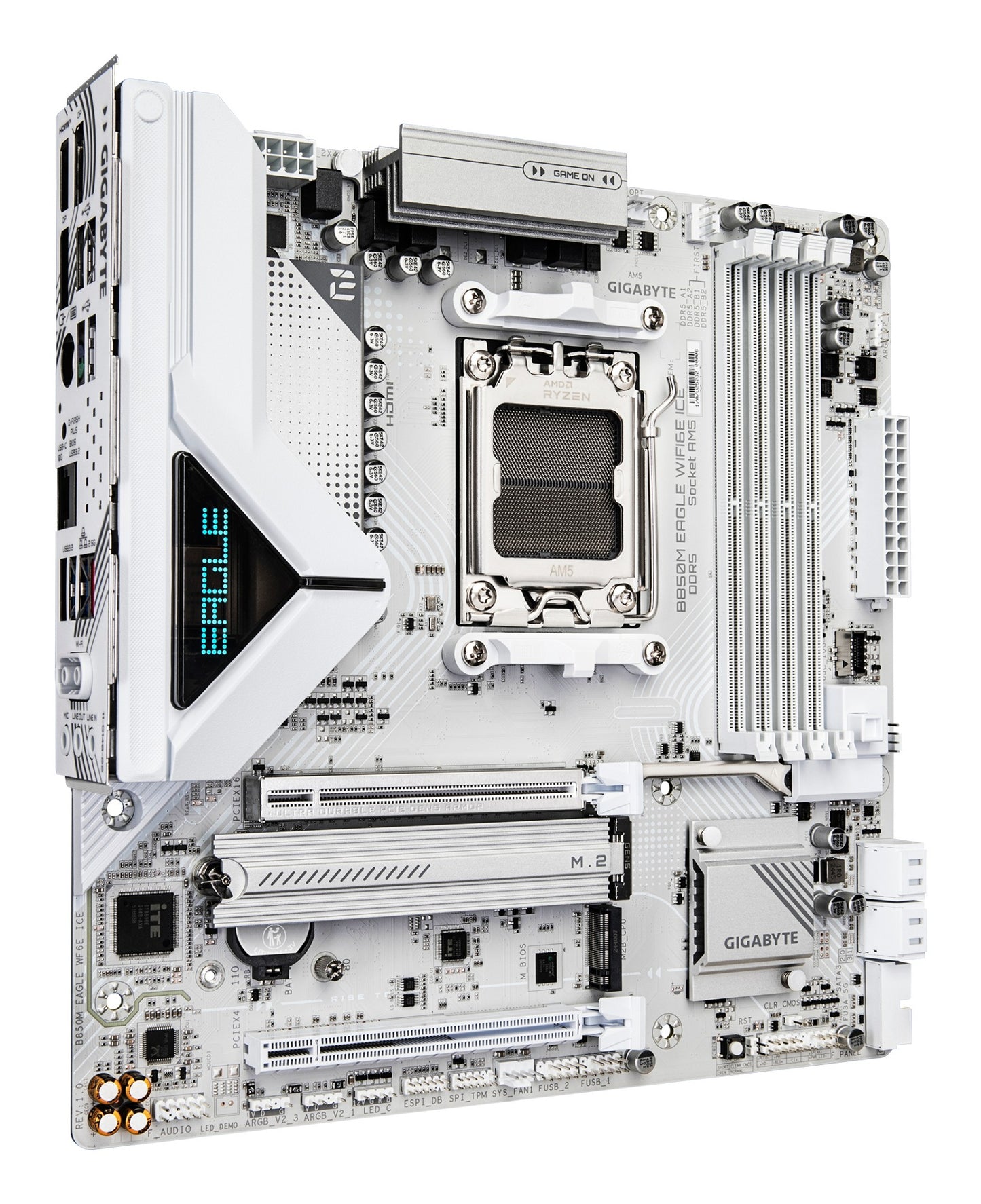 Gigabyte B850M EAGLE WIFI6E ICE Motherboard - AMD Ryzen 9000 Series CPUs, 8+2+2