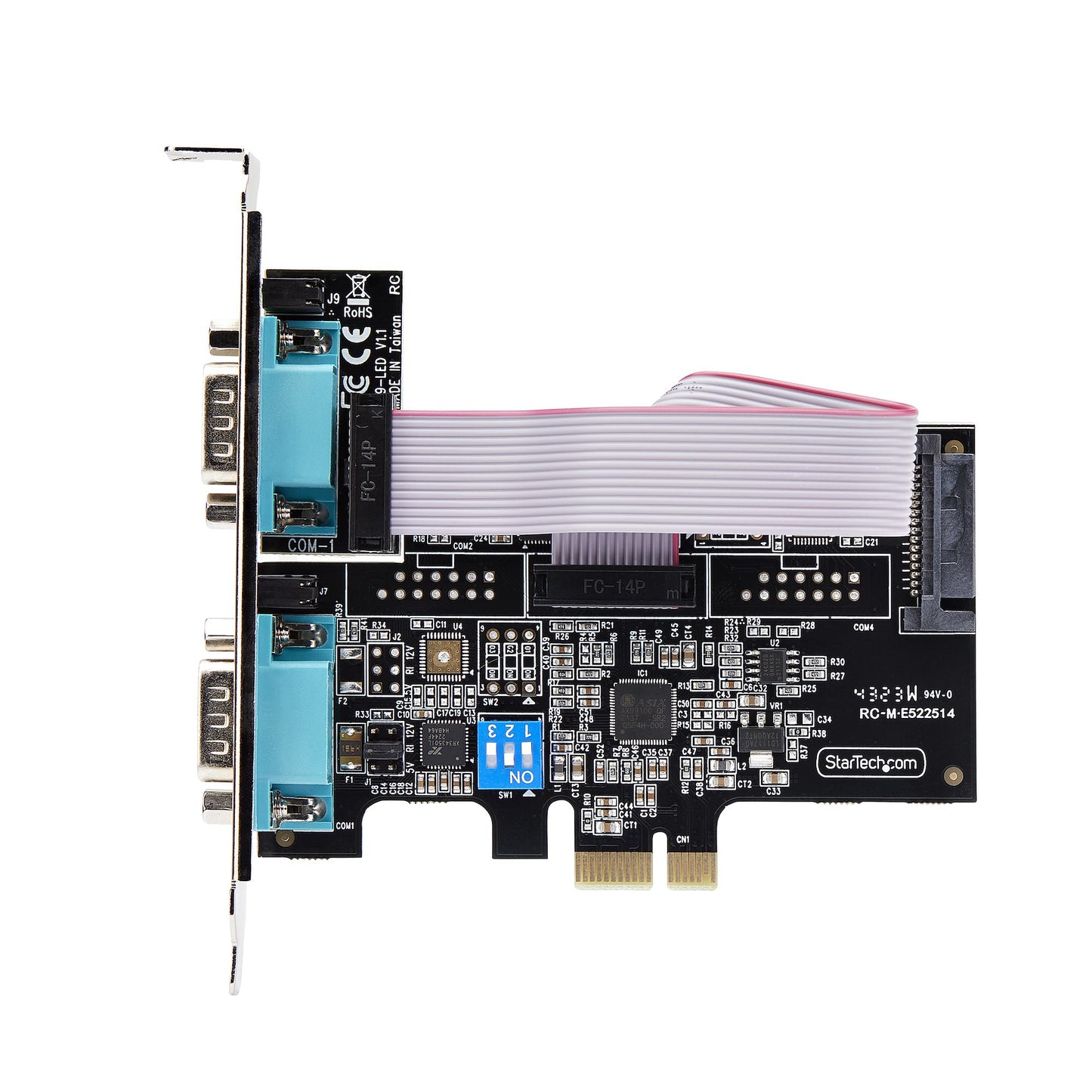 StarTech.com 2-Port Serial PCIe Card, Dual-Port PCI Express to RS232/RS422/RS485 Hub
