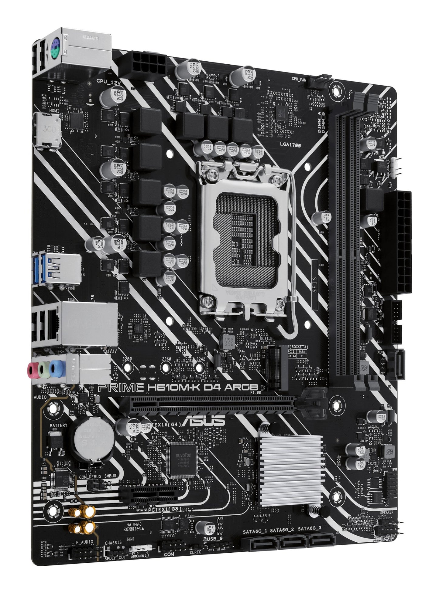 ASUS PRIME H610M-K D4 ARGB Intel H610 LGA 1700 micro ATX Motherboard