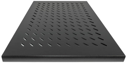 Intellinet 19" Fixed Shelf, 1U, 800mm Depth, Heavy-Duty, Max 100kg, Black Rack