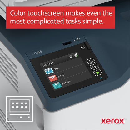 Xerox C235 A4 22ppm Wireless Copy/Print/Scan/Fax PS3 PCL5e/6 ADF 2 Trays Total 251 Printer