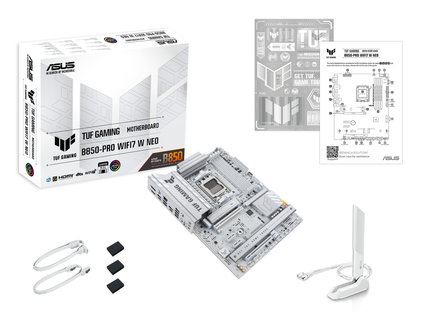 ASUS TUF GAMING B850-PRO WIFI7 W NEO AMD B850 Socket AM5 ATX Motherboard