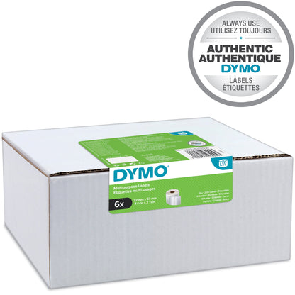 DYMO 2093094 DirectLabel-etikettes 57mm x32mm Pack=6 for Dymo LW 550 60mm/400 Labels