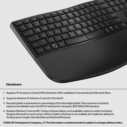 HP 685 Comfort Dual-Mode Wireless Keyboard (L9UTABB)