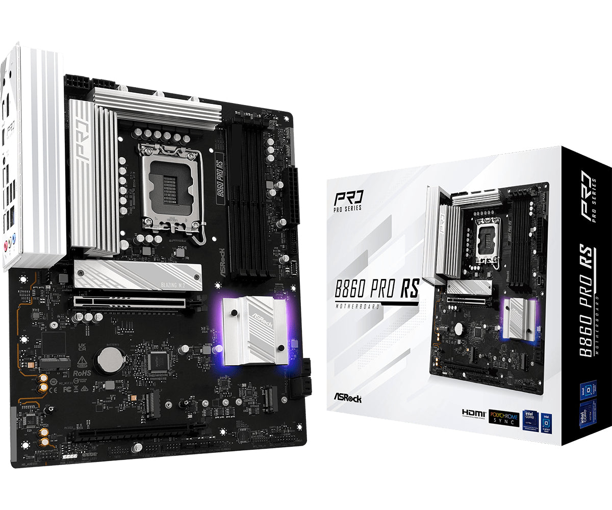 Asrock B860 Pro RS Intel B860 LGA 1851 (Socket V1) ATX Motherboard