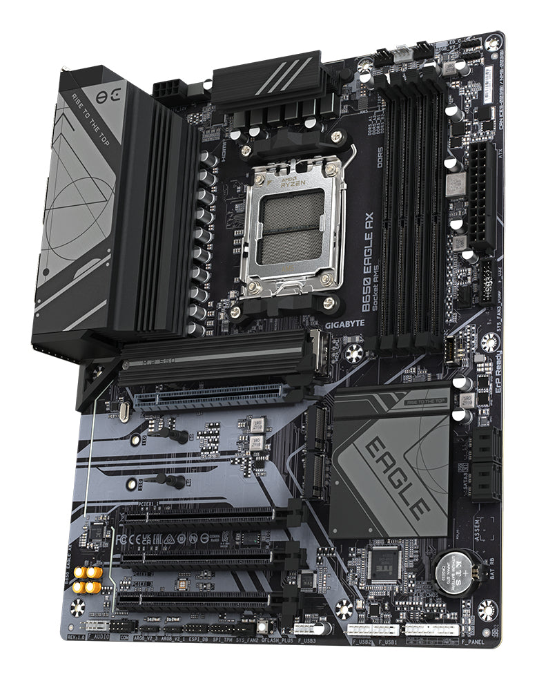 Gigabyte B650 EAGLE AX Motherboard - AMD Ryzen 9000 Series CPUs, 12+2+2 Phases VRM