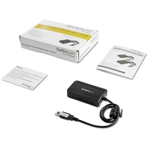 StarTech.com USB 2.0 to VGA Adapter, USB to VGA Monitor Converter for Windows, 1080p Hub