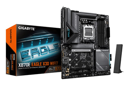 Gigabyte X870E EAGLE X3D WIFI7 Motherboard - Supports AMD Ryzen 9000 CPUs, 14+2+2