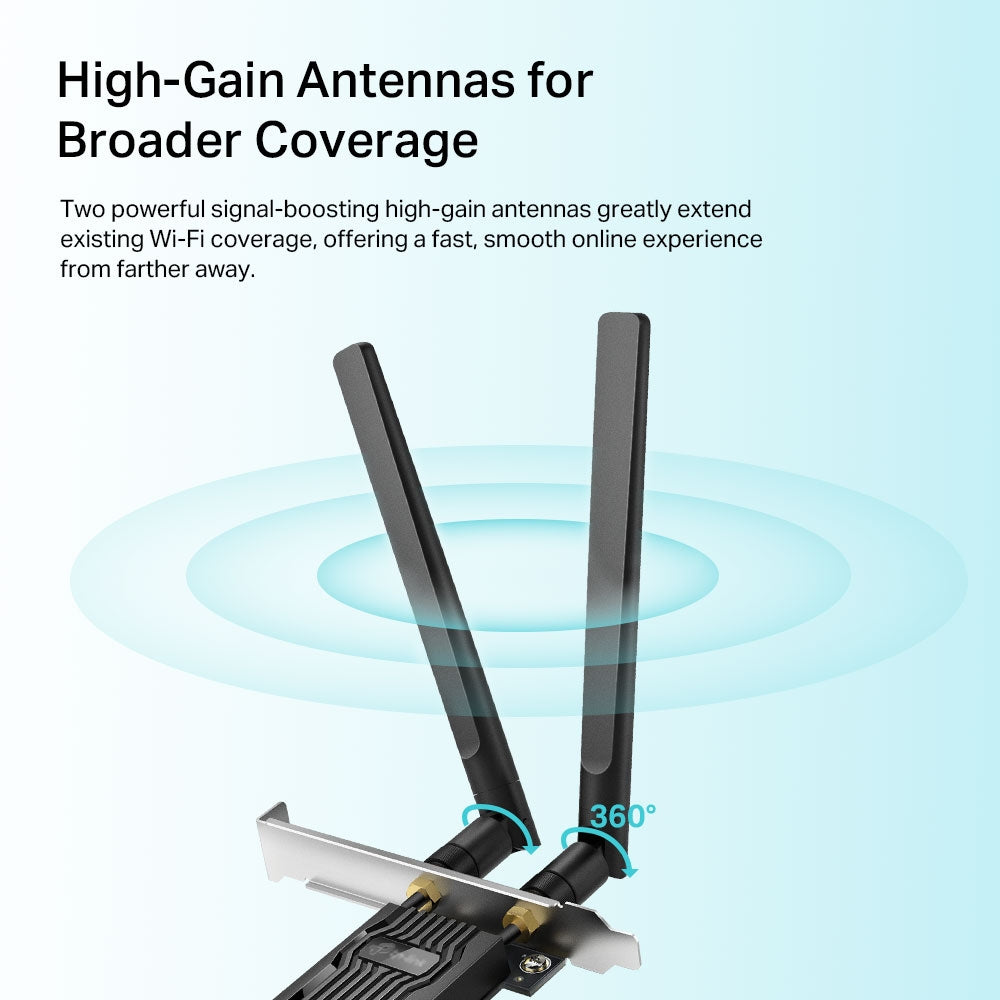 TP-LINK AX1800 Wi-Fi 6 Bluetooth 5.2 PCIe Adapter WiFi 6 Networking