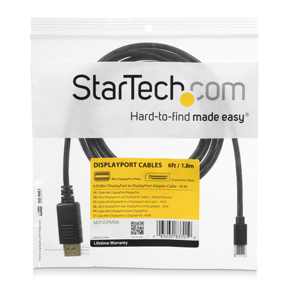 StarTech.com 10ft (3m) Mini DisplayPort to DisplayPort 1.2 Cable - 4K x 2K UHD Mini