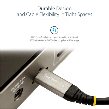 StarTech.com 1.6ft (50cm) USB-C Cable, USB 10Gbps, 100W (5A) Power Delivery, 8K 60Hz