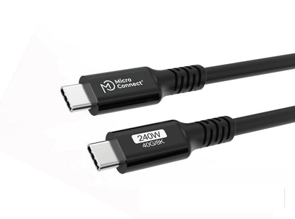 Microconnect USB4CC015-240W USB cable USB4 Gen 3x2 0.15 m USB C Black