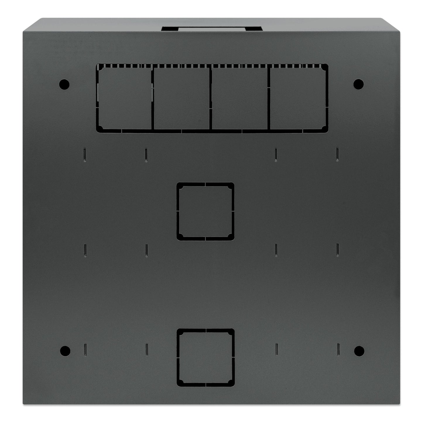 Intellinet Low-Profile 19" Wall Mount Cabinet with 4U Horizontal and 2U Vertical Rack (Black)