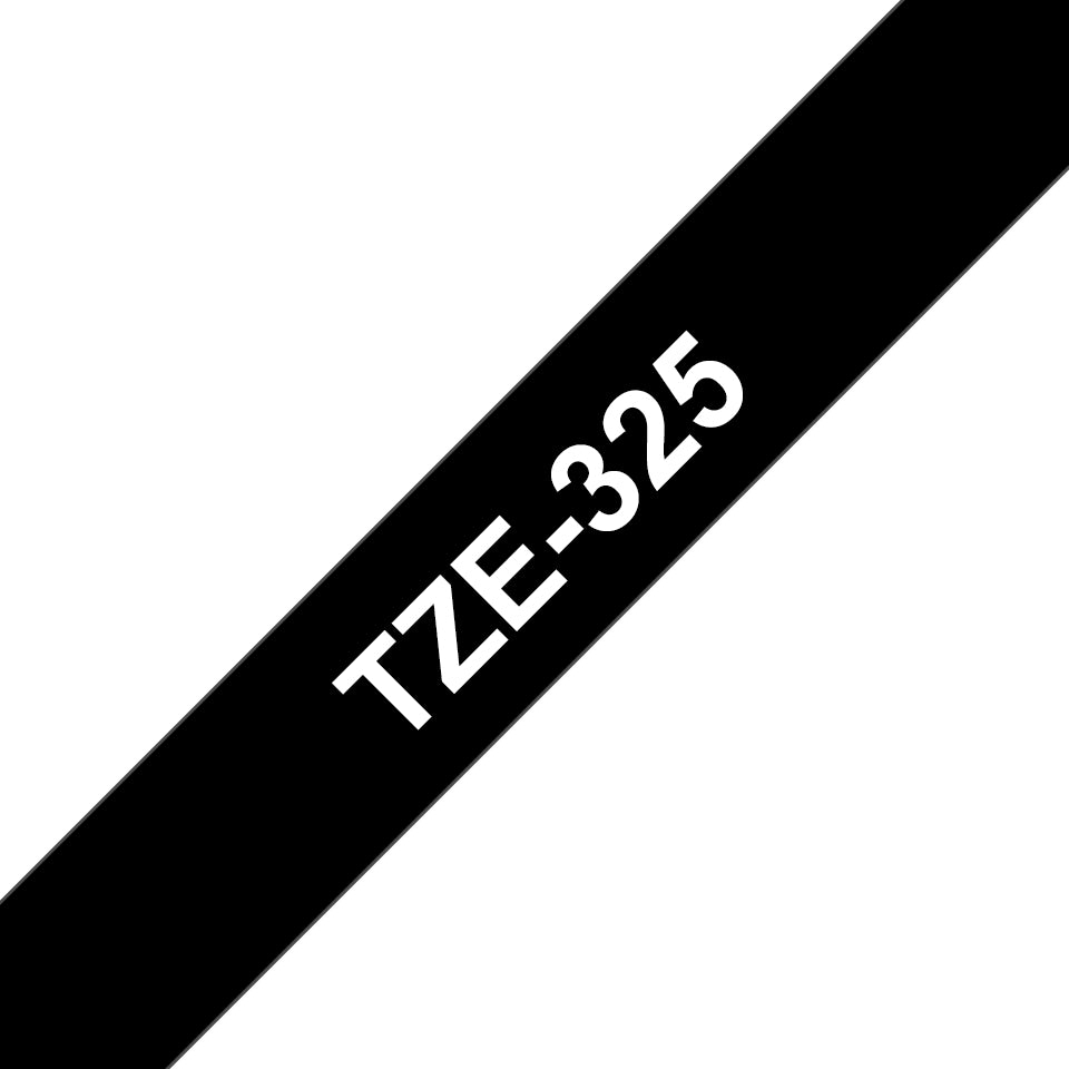 Brother TZE-325 DirectLabel white on black Laminat 9mm x 8m for Brother P-Touch TZ Labels