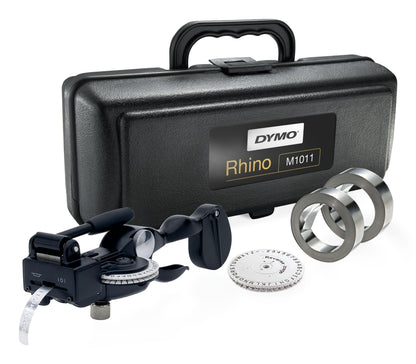 DYMO RHINO M1011 Industrial Embossing Label Maker Tool | with Aluminium & Stainless Label Printer