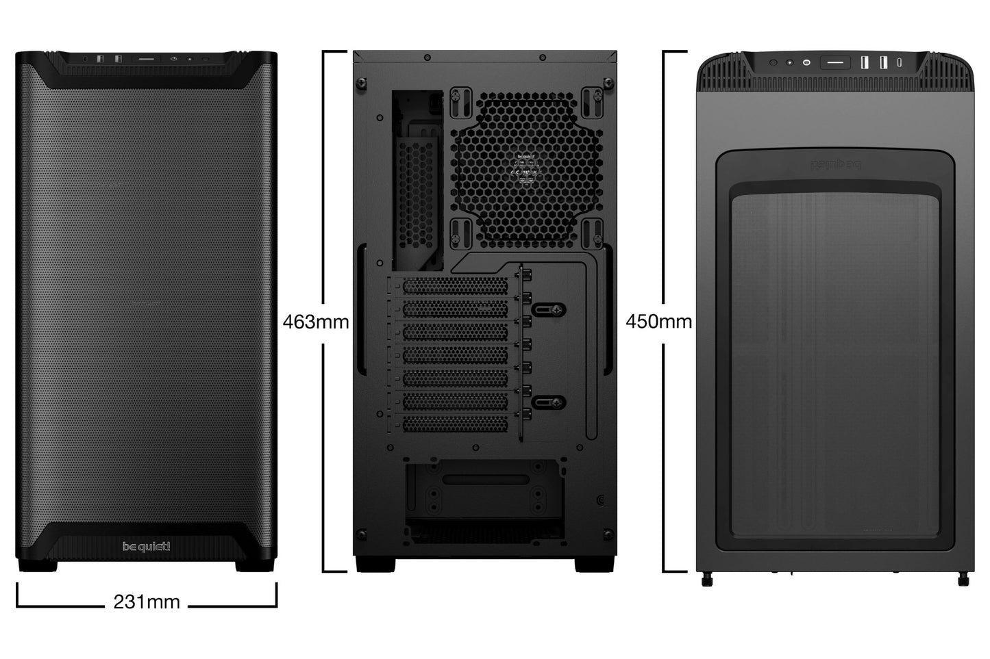 be quiet! PURE BASE 501 Airflow Window Black Midi Tower PC Case