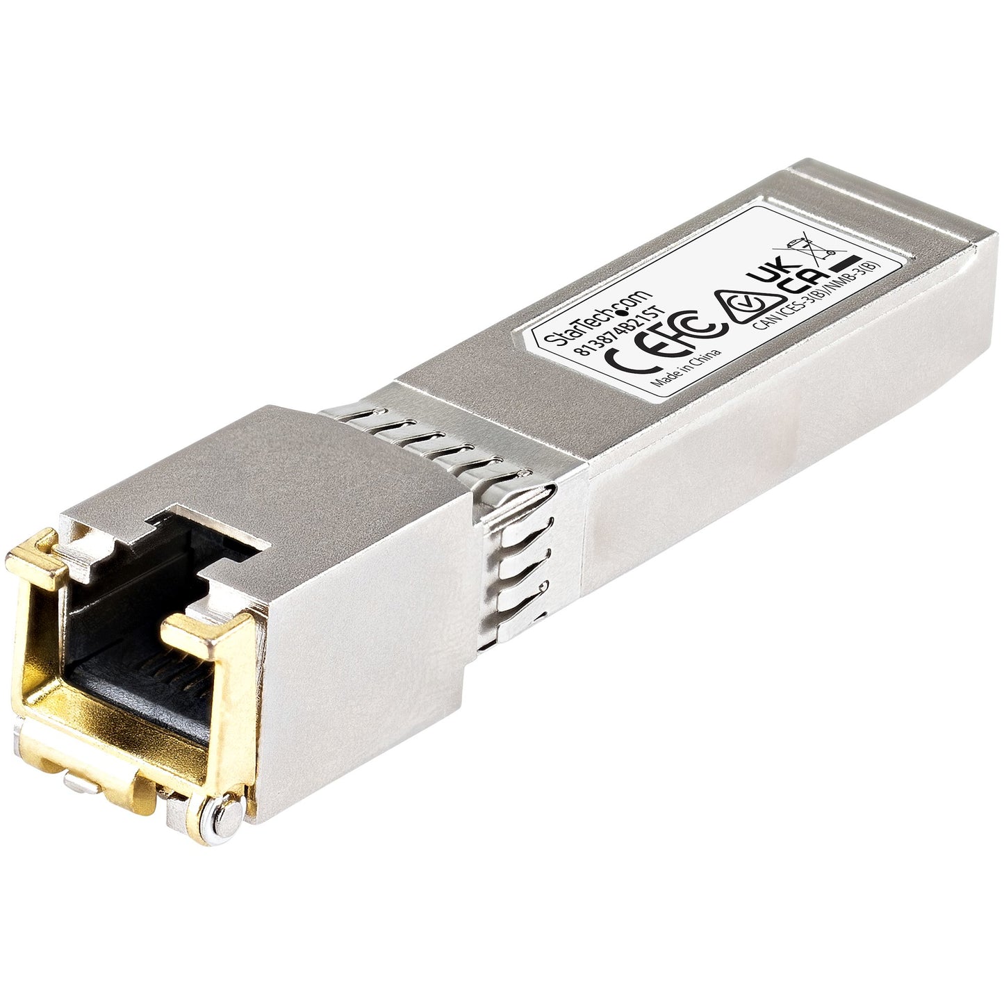 StarTech.com HPE 813874-B21 Compatible SFP+ Module - 10GBASE-T - SFP to RJ45 Cat6/Cat5e - 10GE Gigabit Ethernet SFP+ - RJ-45 30m - HPE BladeSystem, c-Class Networking