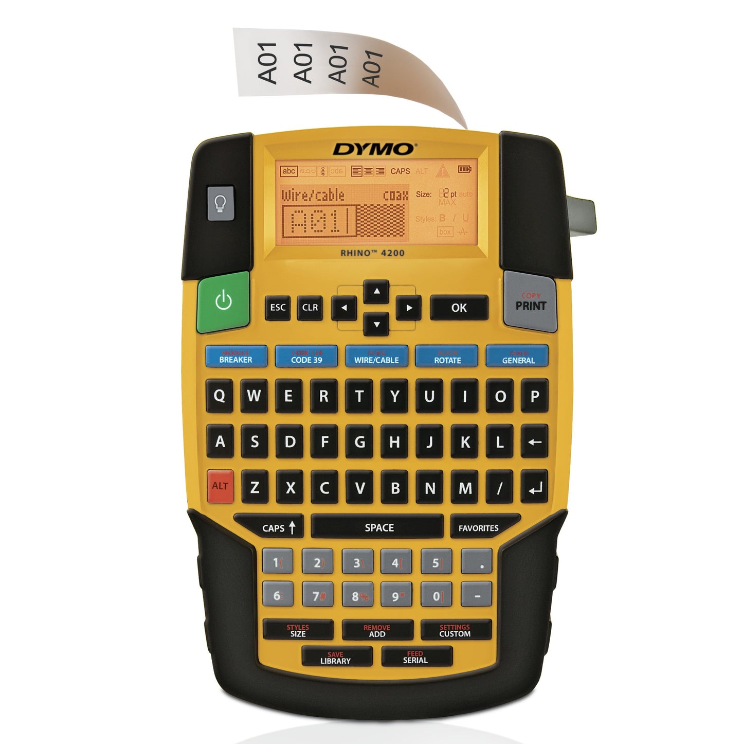 DYMO RHINO 4200 Industrial Label Maker | QWERTY Keyboard & Time-Saving Hot Keys | Label Printer