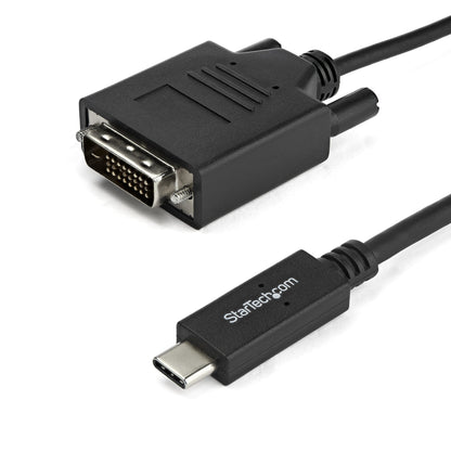 StarTech.com 3.3 ft (1m) USB-C to DVI Cable - 1920 x 1200 - Black