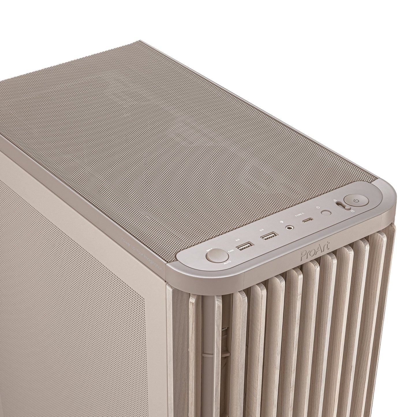 ASUS Proart PA401 Wood Mesh PWM Beige Tower PC Case