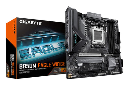 Gigabyte B850M EAGLE WIFI6E Motherboard - AMD Ryzen 9000 Series CPUs, 8+2+2 Phases