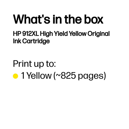 HP 3YL83AE/912XL Yellow Ink Cartridge (825 pages)