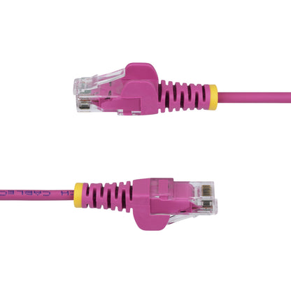 StarTech.com 15m Pink Slim CAT6 Ethernet Cable, Snagless, 100W PoE, UTP, LSZH, 28AWG