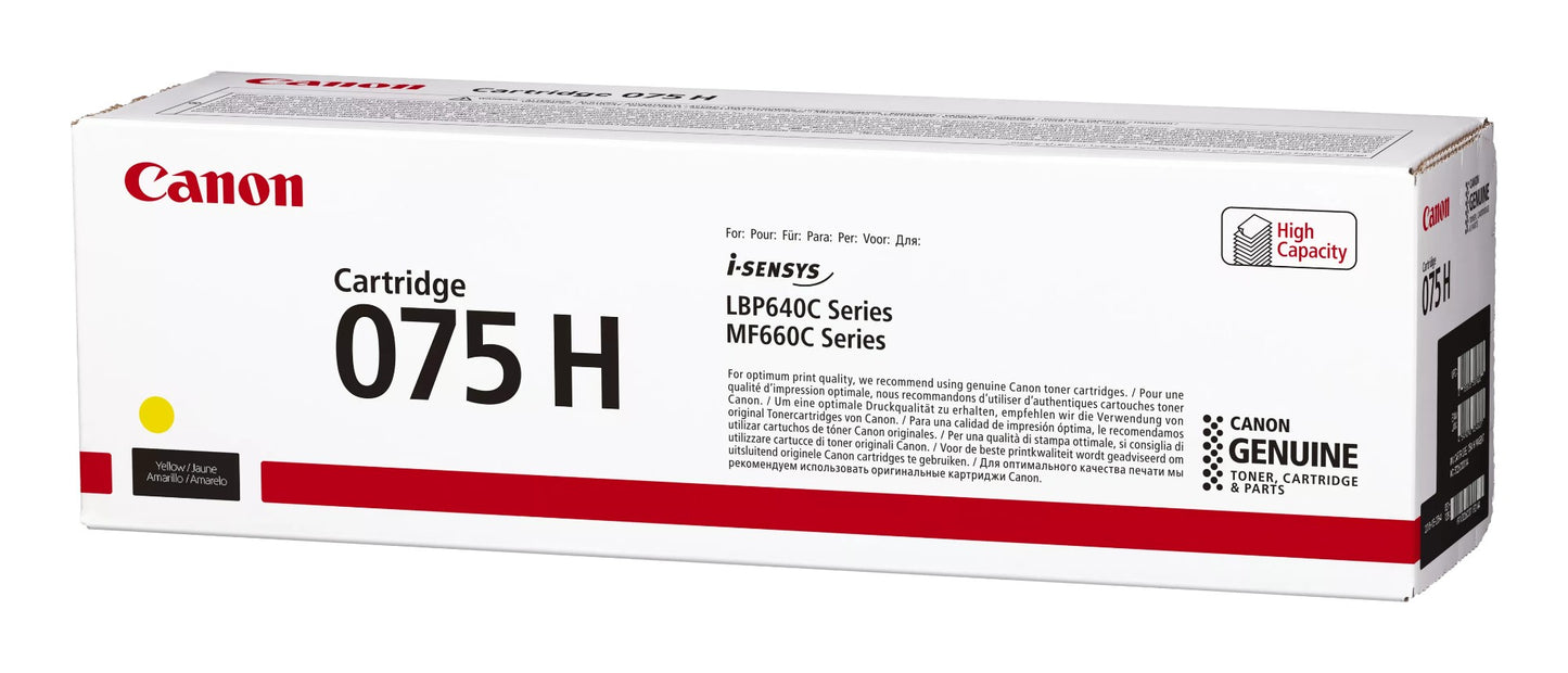 Canon 6366C002/075H Yellow Toner Cartridge (2.5K pages, Canon i-SENSYS LBP-640)