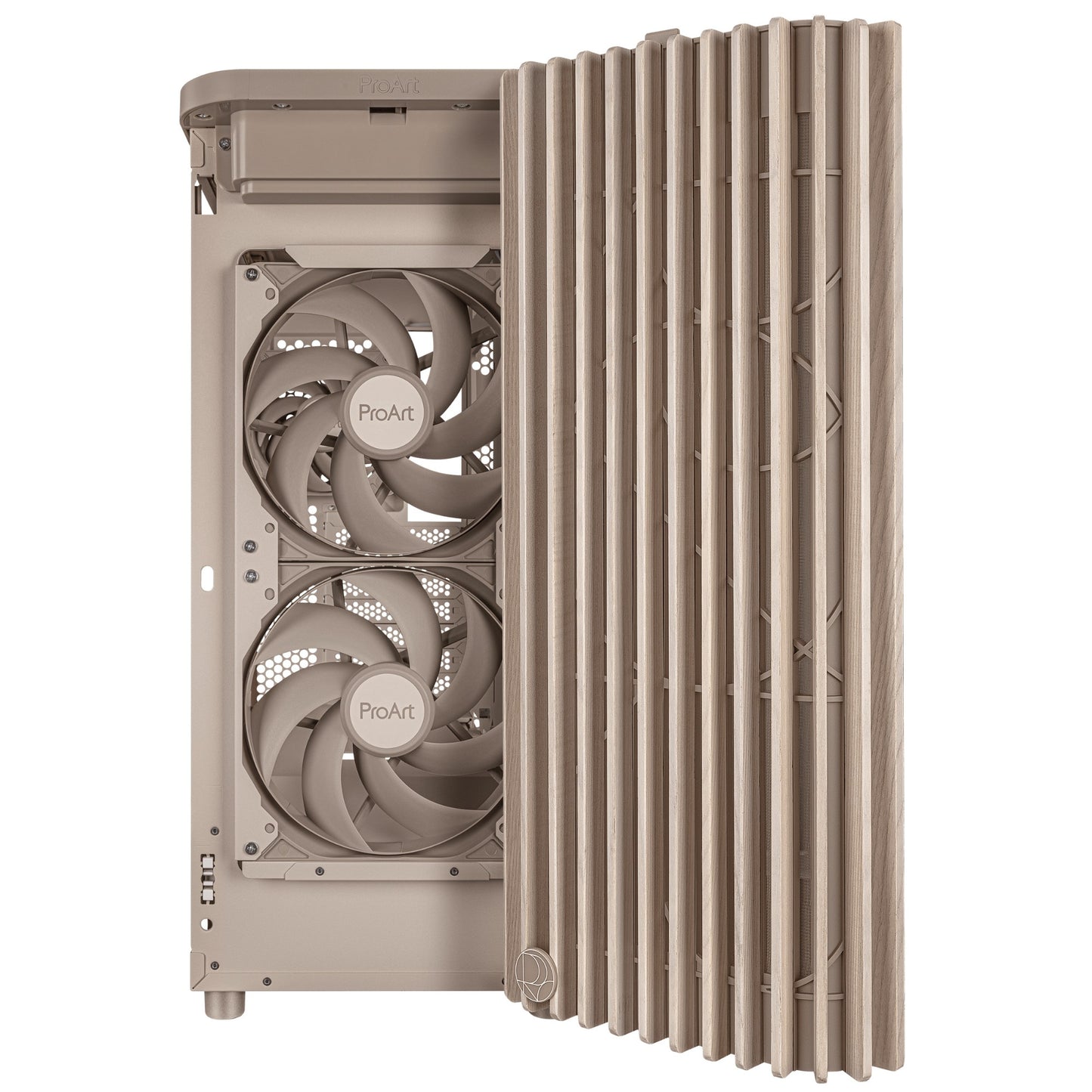 ASUS Proart PA401 Wood Mesh PWM Beige Tower PC Case