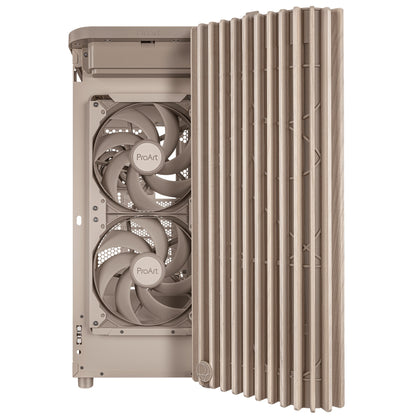 ASUS Proart PA401 Wood Mesh PWM Beige Tower PC Case