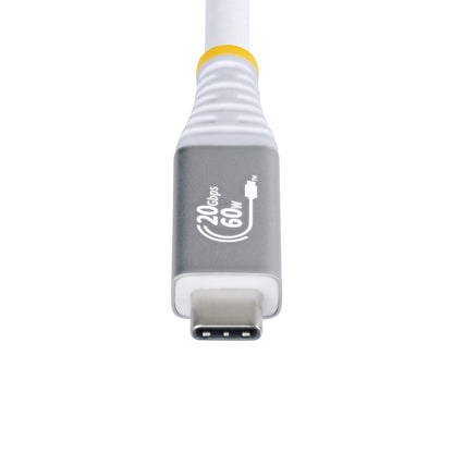 StarTech.com 3m (10ft) USB4 Cable, 20Gbps, USB-IF Certified USB-C Cable, 60W PD, 4K (White)