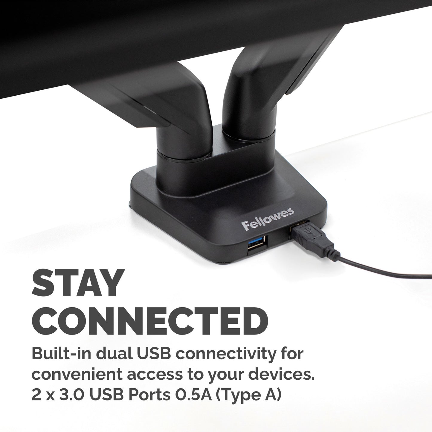Fellowes Platinum Series Dual Monitor Arm - Monitor Mount for Two 8KG 40 Inch
