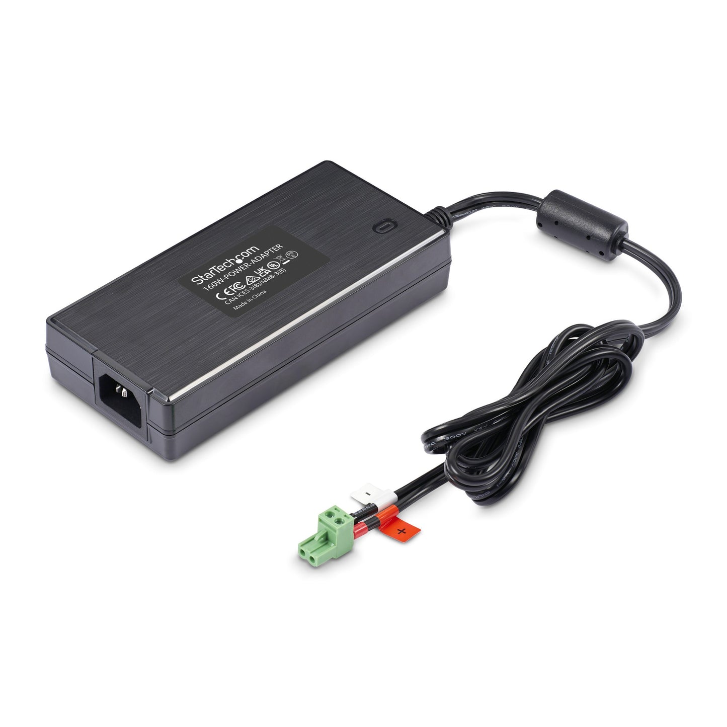 StarTech.com 160W Universal DC Power Adapter (24V/6.6A), 4ft(1.2m) 2-Wire Cord Charger
