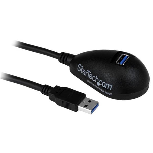 StarTech.com 5 ft Black Desktop SuperSpeed USB 3.0 (5Gbps) Extension Cable - A to A