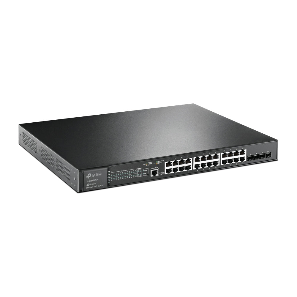 TP-LINK JetStream 24-Port Gigabit and 4-Port 10GE SFP+ L2+ Switch PoE