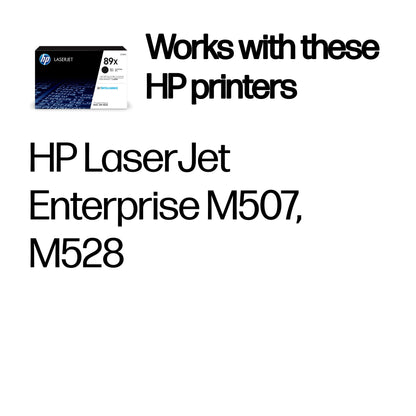 HP CF289X/89X Toner Cartridge (10K pages, HP M 507)