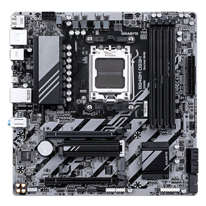 Gigabyte B840M DS3H Motherboard - AMD Ryzen 9000 CPUs, 8+2+2 Phases VRM, up to