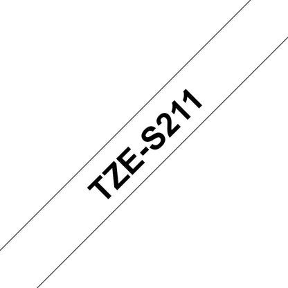 Brother TZE-S211 DirectLabel black on white extra strong Laminat 6mm x 8m for Labels
