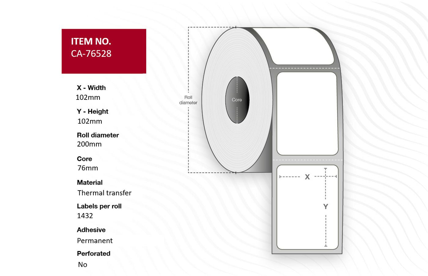 CAPTURE CA-76528 printer label White Labels