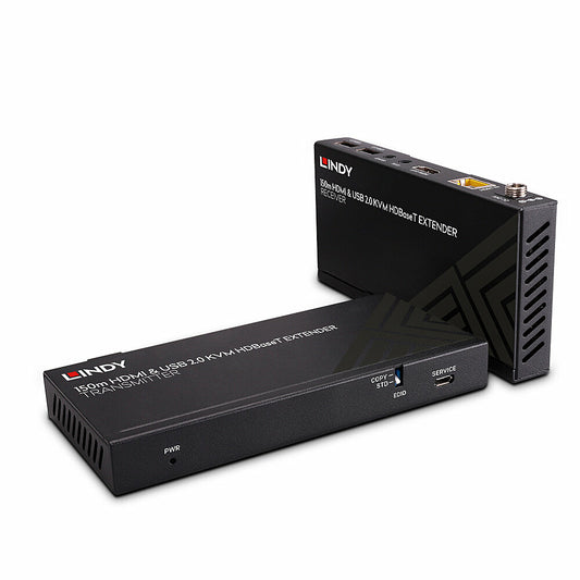 Lindy 150m Cat.6 HDMI 4K60, USB 2.0 & IR HDBaseT KVM Extender KVM Switch