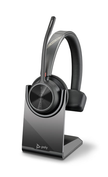 HP Poly Voyager 4310 UC Monaural Headset +BT700 USB-A Adapter +Charging Stand