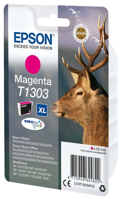 Epson C13T13034012/T1303 Magenta Ink Cartridge (600 pages)