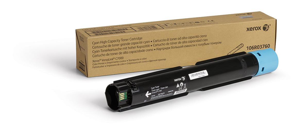 Xerox 106R03760 Cyan Toner Cartridge (10.1K pages, Xerox VersaLink C 7000)