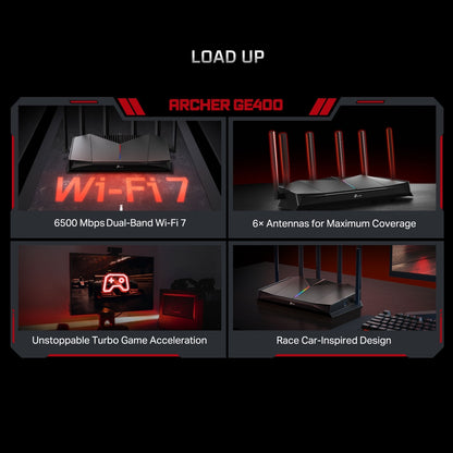 TP-LINK Archer BE6500 Dual-Band Wi-Fi 7 Gaming Router Networking