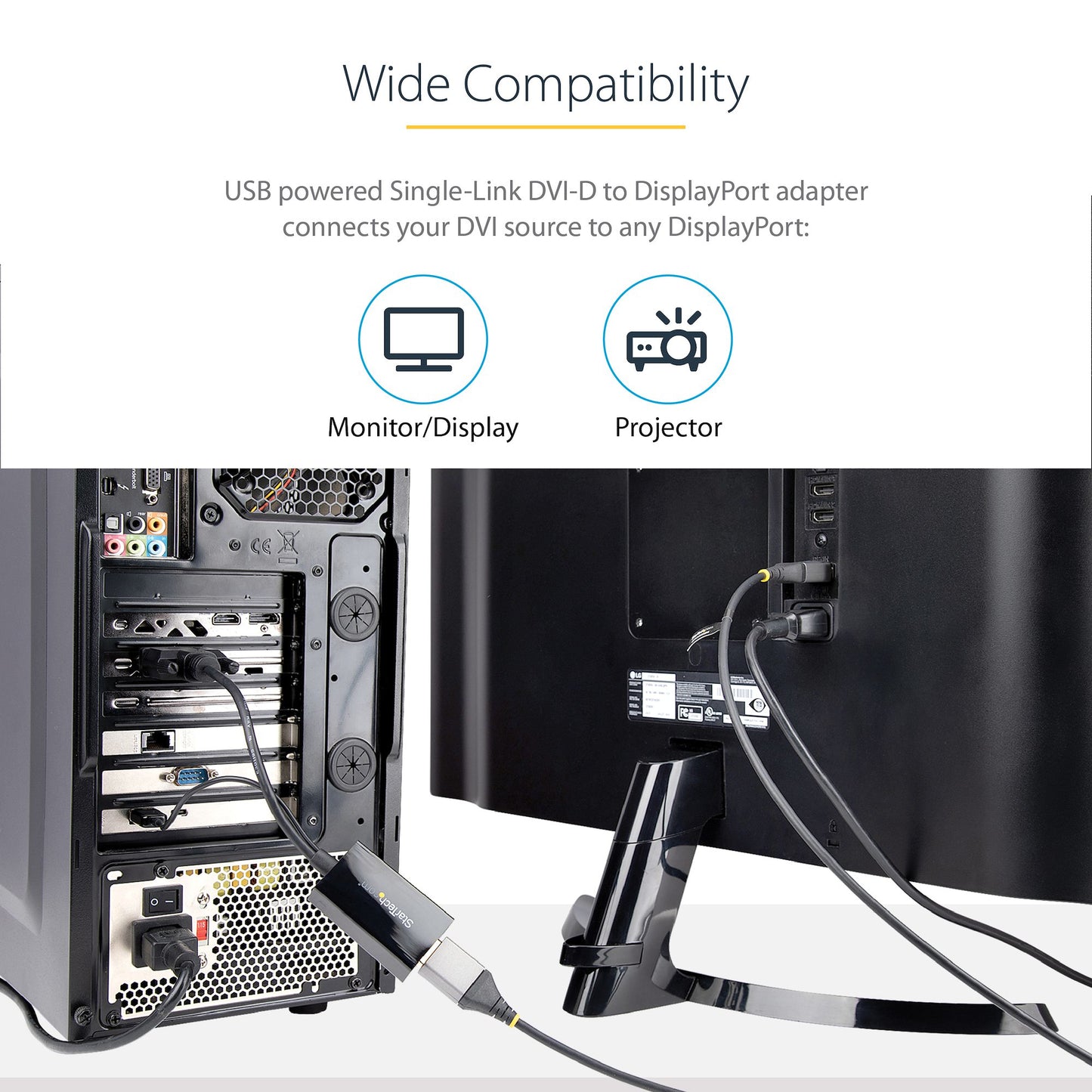 StarTech.com DVI to DisplayPort Adapter - USB Power - 1920 x 1200 - DVI to Cable