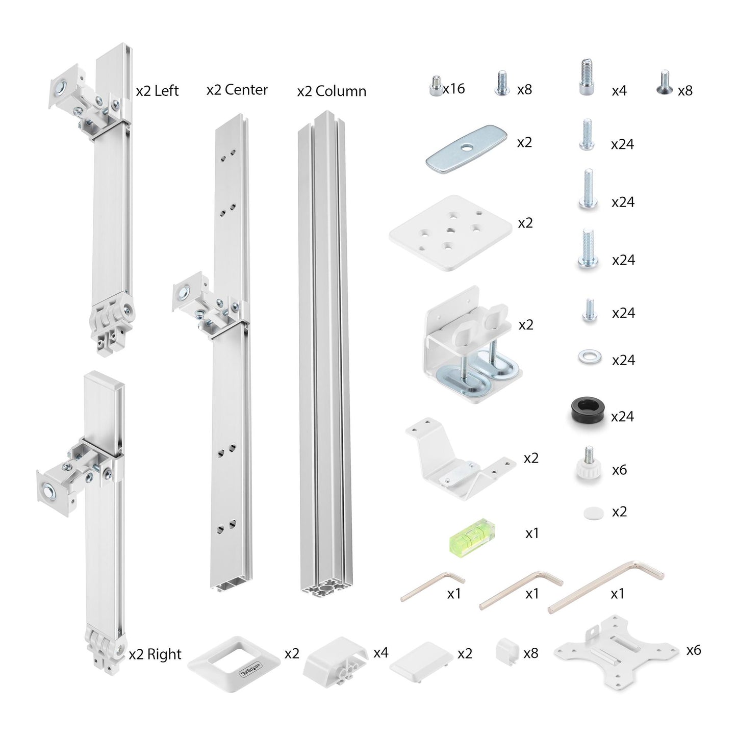 StarTech.com Six-Monitor Desk Mount with Crossbar, Up To 32-inch Computer Screens