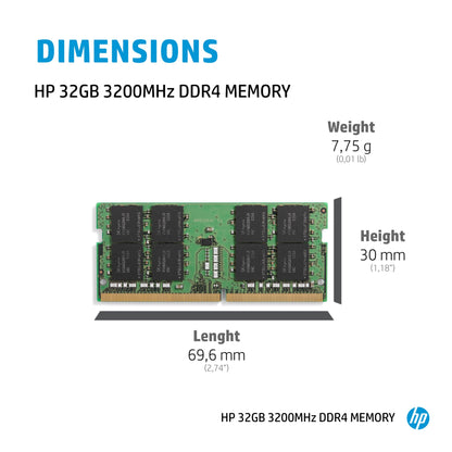 HP 32GB DDR4 3200MT/s SO-DIMM Laptop RAM (67AAAC3)